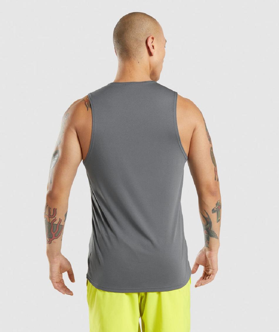 Camiseta Tirantes Gymshark Arrival Hombre Gris | CO 3181WNB